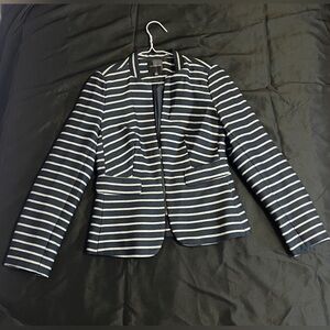 NWT The Limited Navy and Grey Striped Blazer
